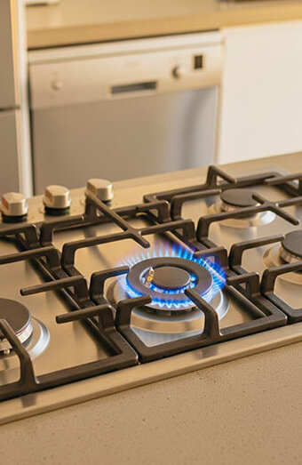 Newly Installed Gas Cooktop